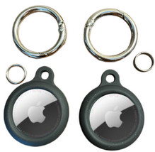 Silicone Black  AirTag Compatible Cases with Keyring 2 Pack - £9.29 GBP