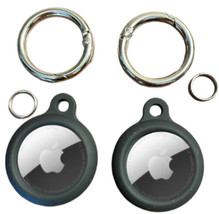 Silicone Black  AirTag Compatible Cases with Keyring 2 Pack - £8.94 GBP