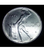 Moneta Coin ITALIA Repubblica Italiana 50 Lire Vulcano 1972 - £2.61 GBP