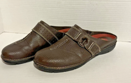Canyon River Blues Women&#39;s Brown Leather Clogs Slip On Comfort Shoes Siz... - $34.20