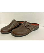 Canyon River Blues Women&#39;s Brown Leather Clogs Slip On Comfort Shoes Siz... - $47.21 CAD
