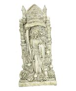 Santa Muerte Holy Death Bone Mother Standing by Skulls Roses Graveyard S... - $694.38 MXN