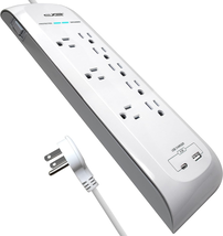 8 Outlet Surge Protector Power Strip 4200 Joules USB-C and USB-A - $65.52 CAD