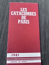 1981 Les Catacombes de Paris travel brochure guide - £7.85 GBP