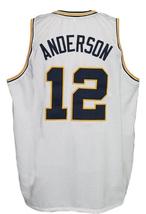 Kenny Anderson #12 Custom College Basketball Jersey New Sewn White Any Size image 2