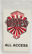 LOUDNESS - ORIGINAL 1986 CONCERT TOUR LAMINATE BACKSTAGE PASS **LAST ONE** - £15.75 GBP