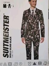 Bloody Skulls Halloween Costume Mens 3-piece Suitmeister Gory Scary  2XL... - $49.49