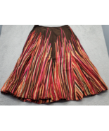 Calvin Klein A Line Midi Skirt Women Size 6 Multicolor Vertical Striped ... - $502.25 MXN
