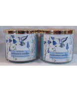 Bath &amp; Body Works 3-wick Scented Candle Lot Set of 2 FRESH SPRING MORNING - £50.94 GBP