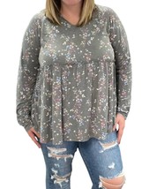 Honeyme Floral Hooded Babydoll Top Size 2X - $33.66