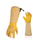 Safety Work Gloves Men,Extra-Long Cuff Thornproof,Premium Cow Grain Leat... - £28.37 GBP