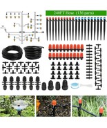 Complete 240-Foot Drip Irrigation System Kit With 1/2-Inch Hose,, And Pl... - $51.99