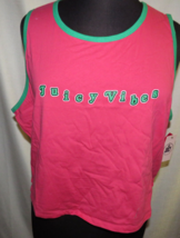 Juicy Couture pink/green &quot;Juicy Vibes&quot; cropped tank, 3X, NWT - £17.20 GBP