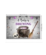 Halloween Baby Shower Backdrop Banner Decorations Witches Cauldron 7ft W... - £11.73 GBP