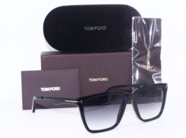 New Tom Ford Tf 862 01B Garrett Black Gradient Grey Lens Sunglasses 54-17 - £373.62 GBP