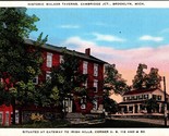 Historic Walker Taverns Brooklyn Michigan MI UNP Unused Linen Postcard L1 - $3.91