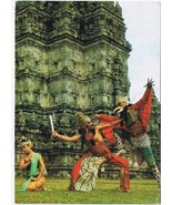 Indonesia Postcard Central Java Ramayana Dance Prambanan - $4.94