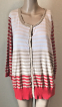 Lane Bryant Women&#39;s Striped Cardigan Size 22/24 - $20.66