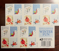 Booklet Of 20 Winter Fun Stamps Forever Us Scott 4937 - 4940b - £9.95 GBP