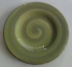 Hausenware Hand Painted Salad Plate 9&quot; Twist Sage Green with Brown Specks by HAU - £15.63 GBP