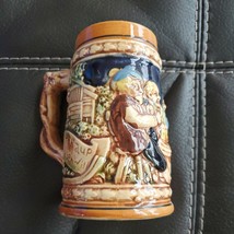 Vintage Trimont Ware Beer Stein Mug Made in Japan German Writing Men Drinking - £11.35 GBP