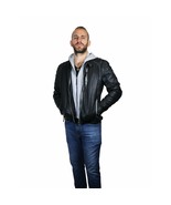 Mauritius Men&#39;s Hooded Leather Jacket - $206.10