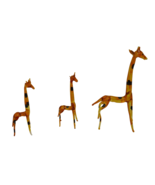 Hand Blown Glass Collectibles Vintage Miniature Giraffes Set - €22,67 EUR