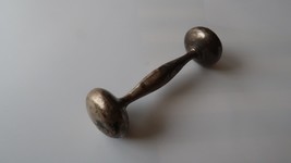 Antique Sterling Silver Used Baby Rattle 3.75&quot; 24.75g - £38.05 GBP