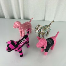 Victorias Victoria&#39;s Secret Pink Stuffed Plush Puppy Dogs Graffiti Dots ... - $24.74