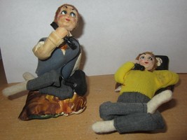 Vintage cloth  Stockinette Painted Face dolls / telephone  - £64.95 GBP