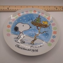 Schmid Snoopy Peanuts Christmas Plate 1976 5th in Series Chas Schultz  - £10.72 GBP