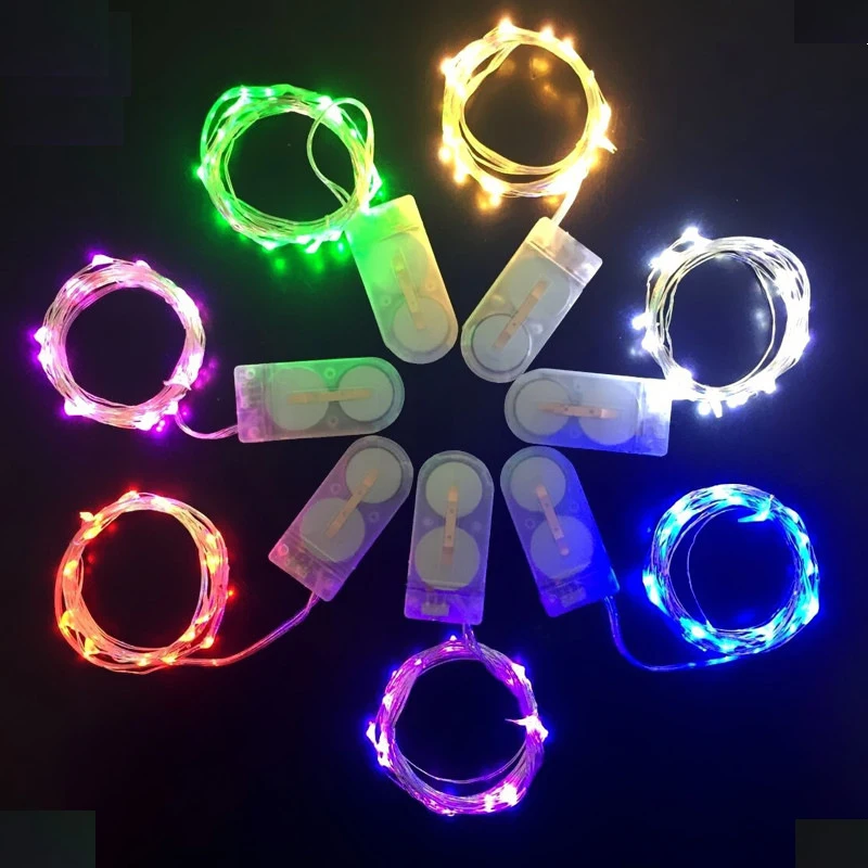(10 PCS/LOT) Silver wire 20 LEDs mini micro fairy string colorful LED Fairy ligh - £152.99 GBP