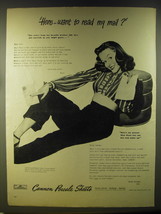 1946 Cannon Percale Sheets Ad - Here.. Want to read my mail? - $18.49