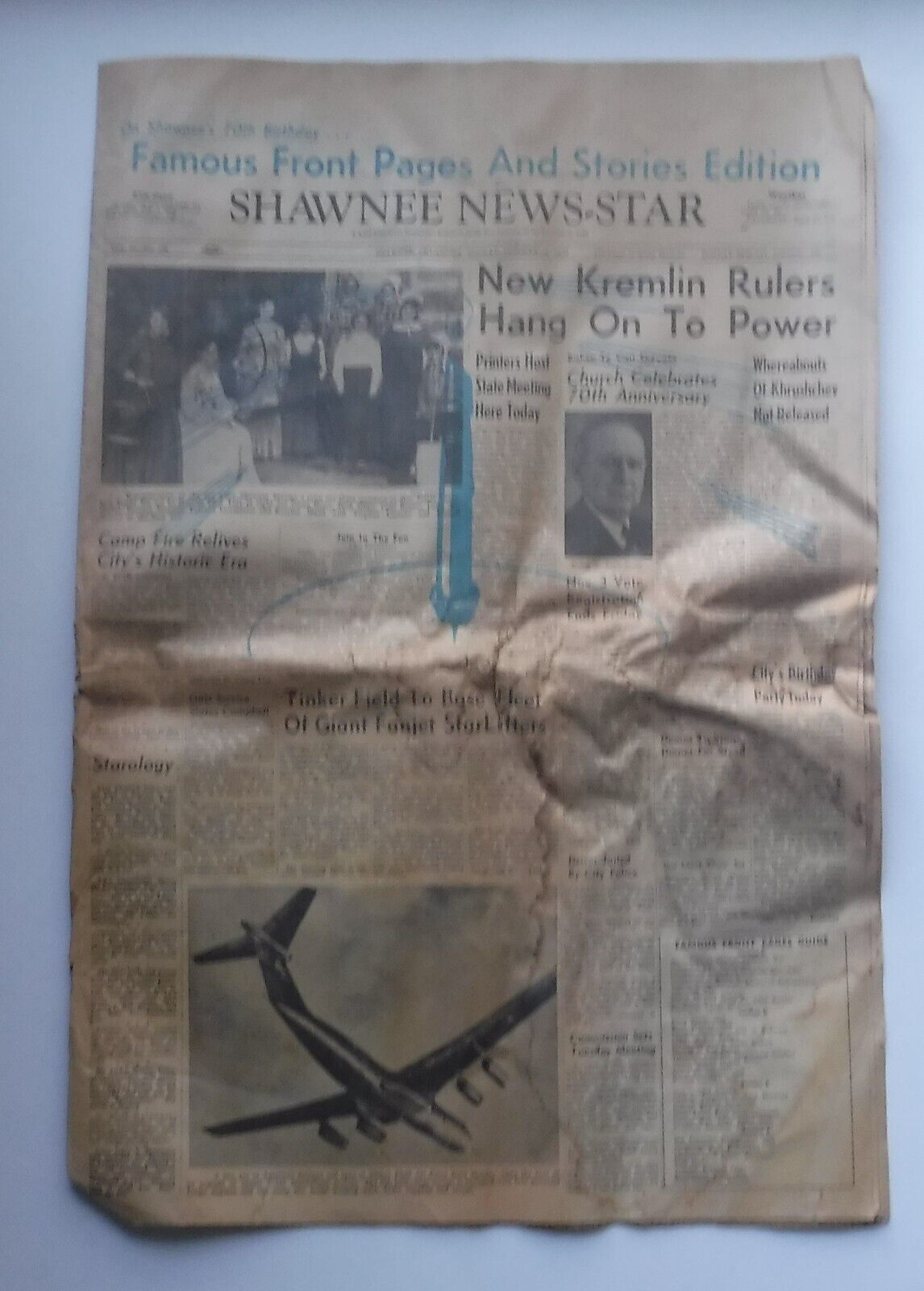 Shawnee Star News 70th Anniversary Special Edition Famous Front Pages &amp; ... - $13.98