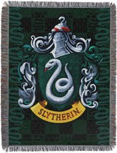 Northwest Woven Tapestry Throw Blanket, 48 X 60 Inches, Slytherin Shield - £31.96 GBP