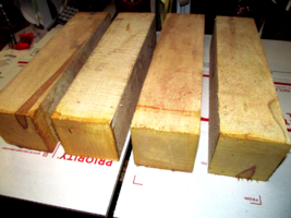 Four Boxelder Turning Blanks Lathe Turning Wood Lumber Carve 3&quot; X 3&quot; X 12&quot; - £37.94 GBP