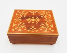 Reuge Swiss Made Romance Music Box Plays As Time Goes By Lacquer Inlaid Wood - $39.99