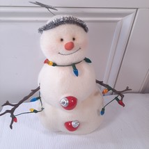 Hallmark Jan Karon Plush Mitford Snowman Christmas Lights Angel Star soft sculpt - $34.00