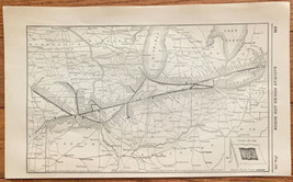 1923 Antique WABASH Map Vintage RAILWAY Map - £7.84 GBP