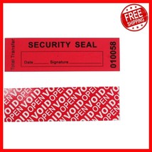 High-Security Void Labels - 100 pcs Red 1x3.35in, Quick Signal of Tampering - $535.95 MXN
