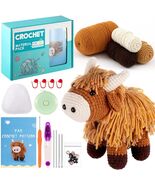 Lyrow Highland Cow Crochet Kit for Beginners with Yarn &amp; Hook Tutorials - $217.73 MXN