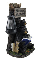 Zeckos Little Critters Reading Bears Welcome Statue with Solar LED Lantern - £58.59 GBP