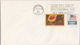 ZAYIX Commemorative Cover - Dodge City, Kansas Centennial 1872-1972 041322SM153 - £2.17 GBP