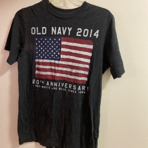 Old Navy T Shirt 2014 USA Flag Blue Size Youth XL 14 16 - £3.64 GBP