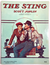 The STING 1974 SOUNDTRACK Song Book Ragtime SCOTT JOPLIN Marvin Hamlisch... - $14.84