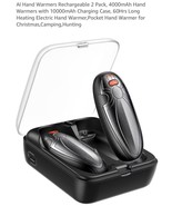 AI Hand Warmers Rechargeable 2 Pack, 4000mAh Hand Warmers with 10000mAh ... - $41.54 CAD