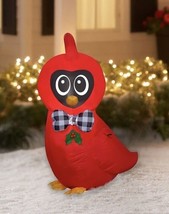 Holiday Time 2023 Christmas Festive Cardinal Red Bird Airblown Inflatabl... - $37.61