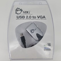 SIIG USB 2.0 to VGA Video Monitor Adapter Cable JU-000071-S1 New in Orig... - $19.83