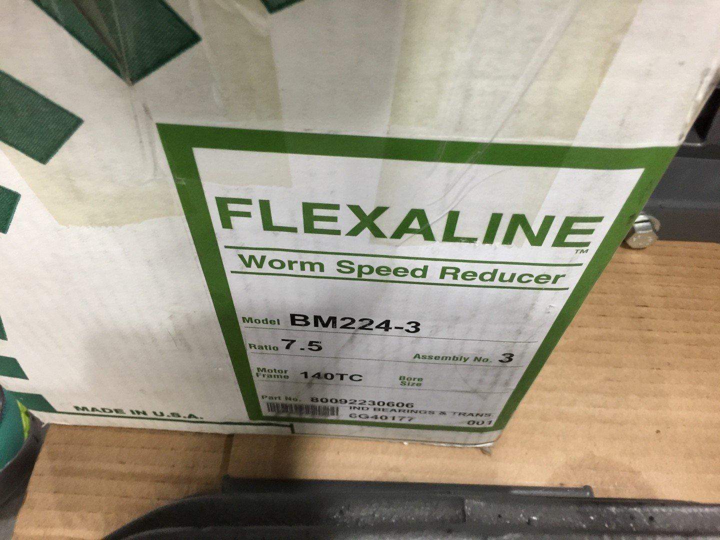 FLEXALINE BM224-3 WORM GEAR REDUCER  - $145.00