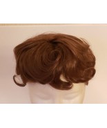 Vtg Hairpiece Wig Medium Brown Layered Wavy Human Hair Crown Wiglet Lloyds - £32.50 GBP